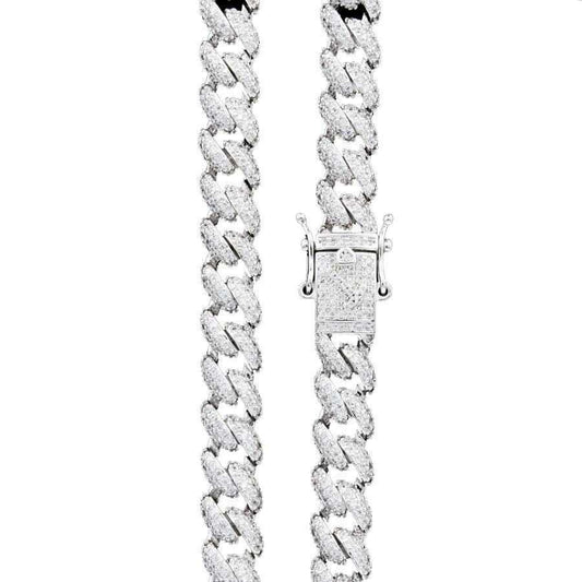 14" 8.5mm Diamond Cuban Chain