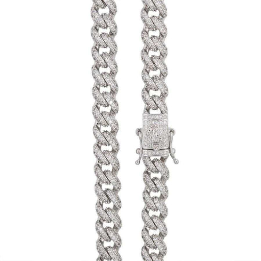 16" 8.5mm Diamond Cuban Chain